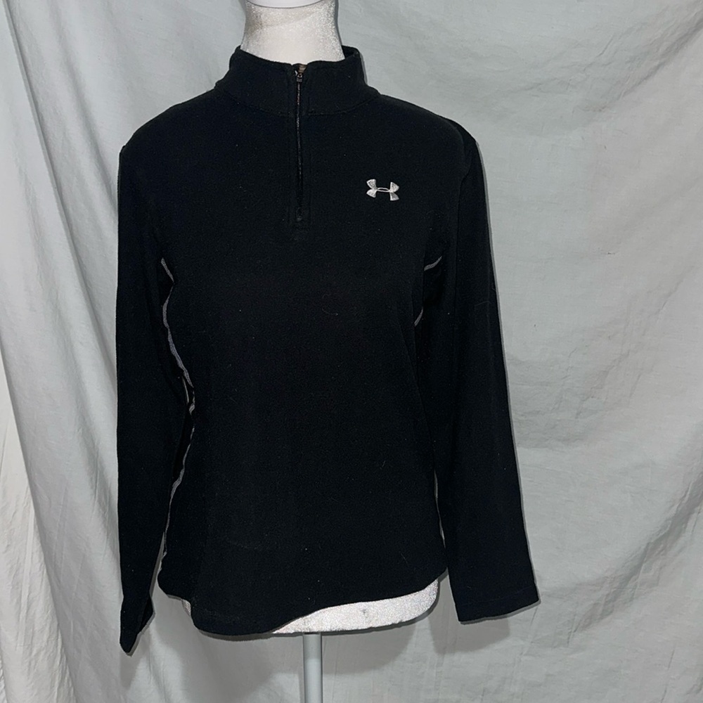 thin black fleece Under Armour pullover size small